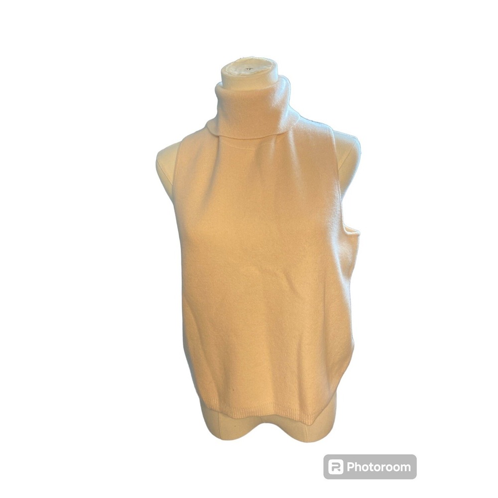 j crew women's mock neck Sweater Vest M BS973 Cashmere